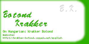 botond krakker business card